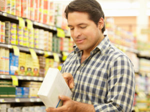 reading nutrition facts on label